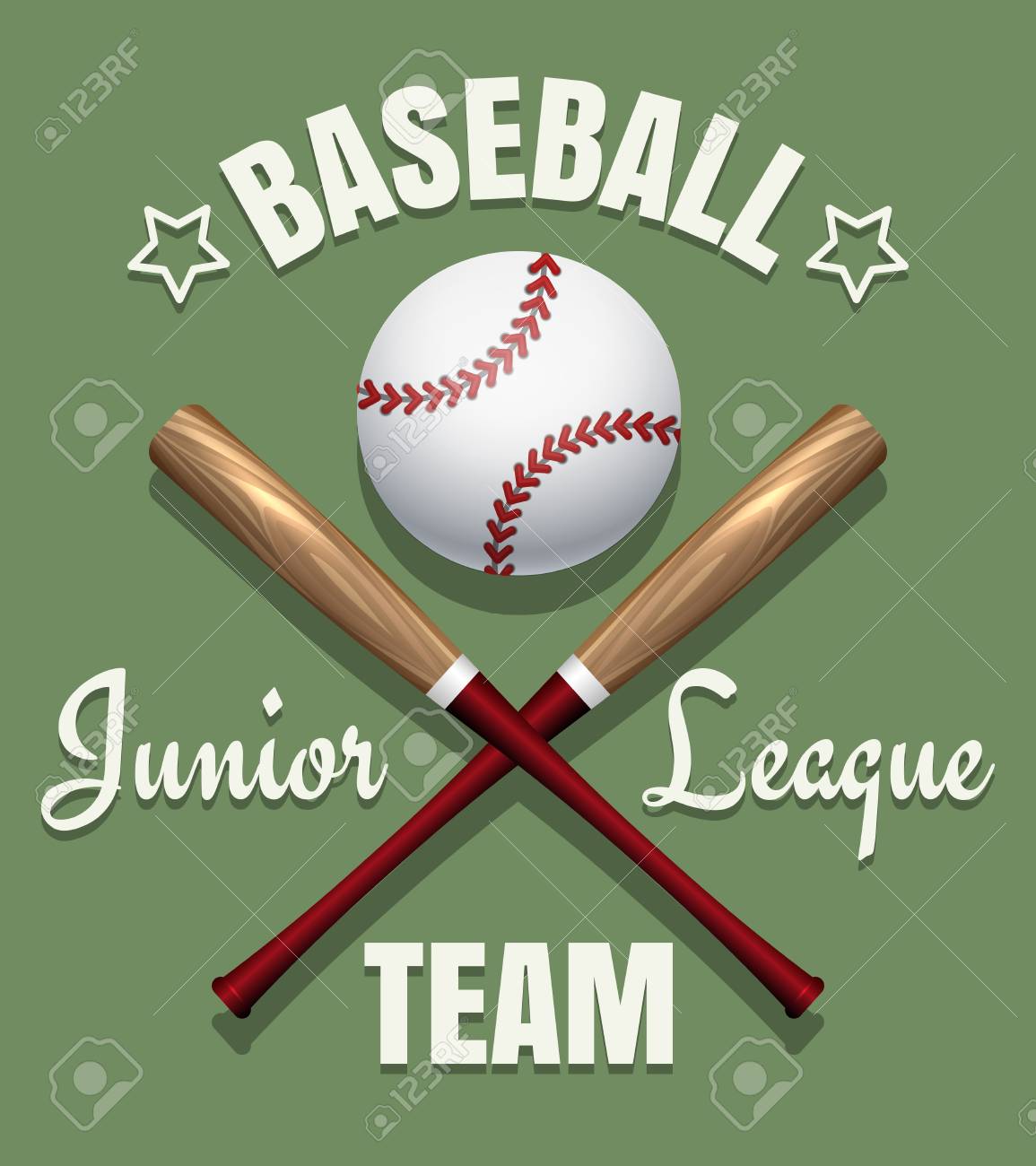 野球ゲームのチームのベクトル紋章 ソフトボール大会バッジ テンプレートのイラスト素材 ベクタ Image