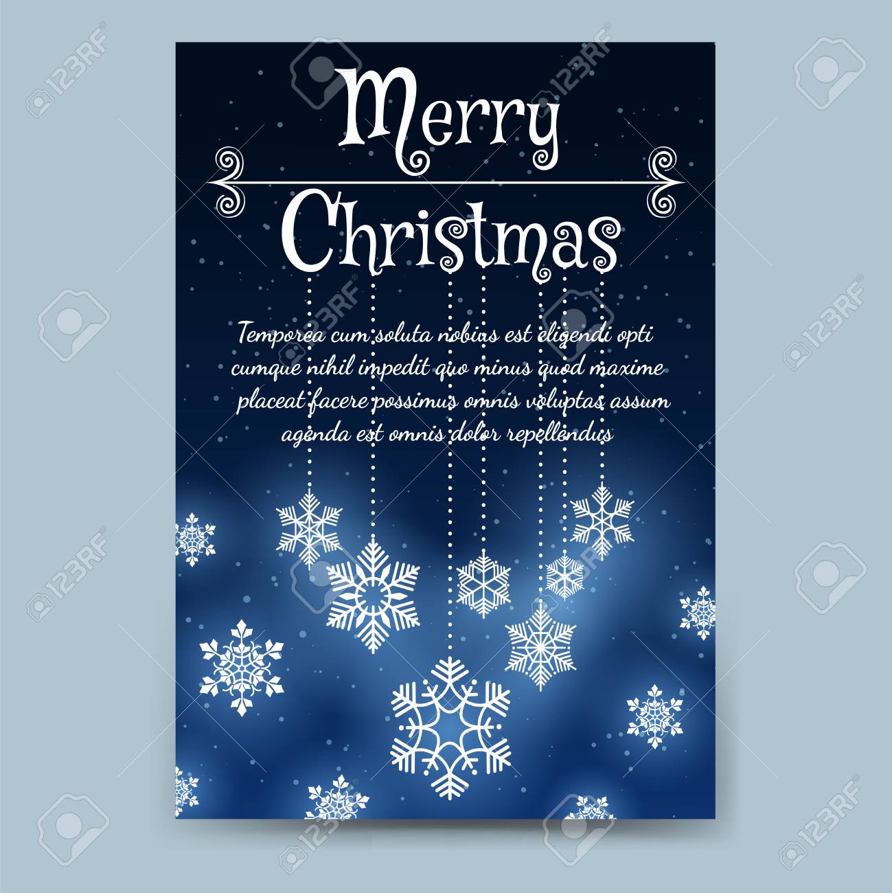 winter brochure flyer template in a6 format christmas poster winter flyer template