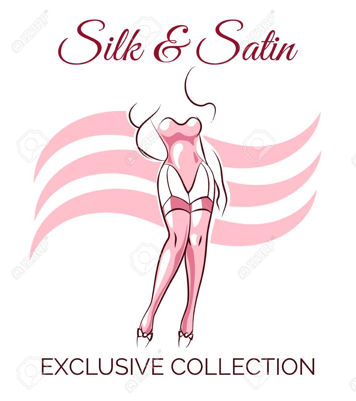 Tienda De Lencería Emblema Con La Del Cuerpo Femenino En Las Medias. Vectorial Svg, Vectoriales, Clip Art Vectorizado Libre De Derechos. Image 67207635.