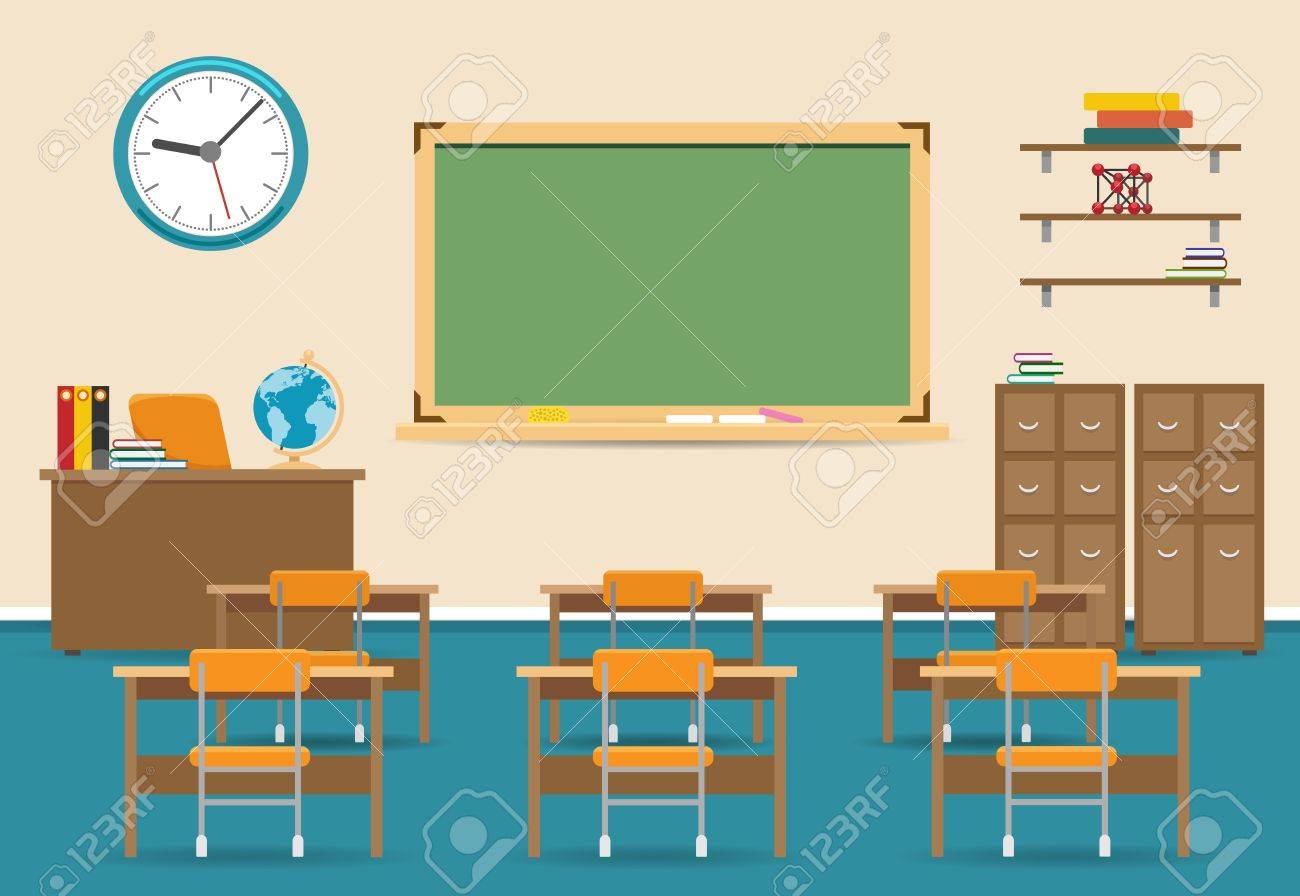 Empty Classroom Vector Illustration Nobody School Class Room Royalty Free Cliparts Vectors And Stock Illustration Image 79144787
