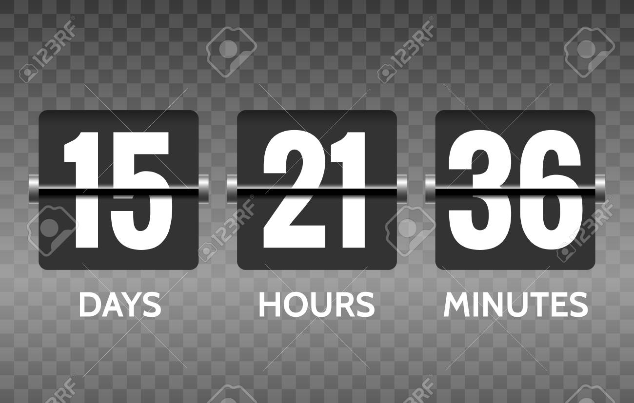 flip countdown vector round count down timer numbers isolated countdown numbers