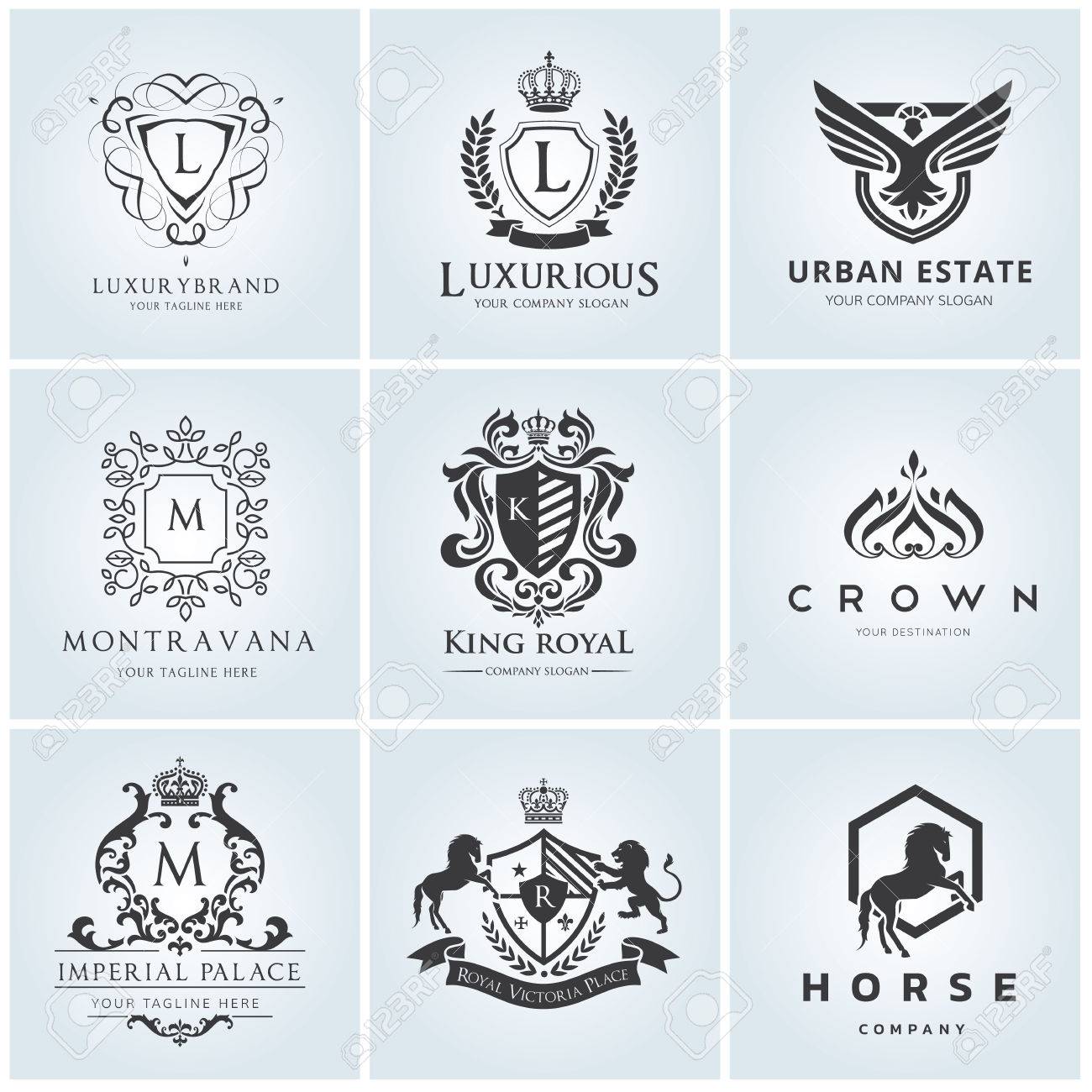 高級ロゴ設定ホテルとファッション ブランド アイデンティティのためのデザイン のイラスト素材 ベクタ Image 高級ロゴ設定ホテルとファッション ブランド アイデンティティのためのデザイン のイラスト素材 ベクタ Image