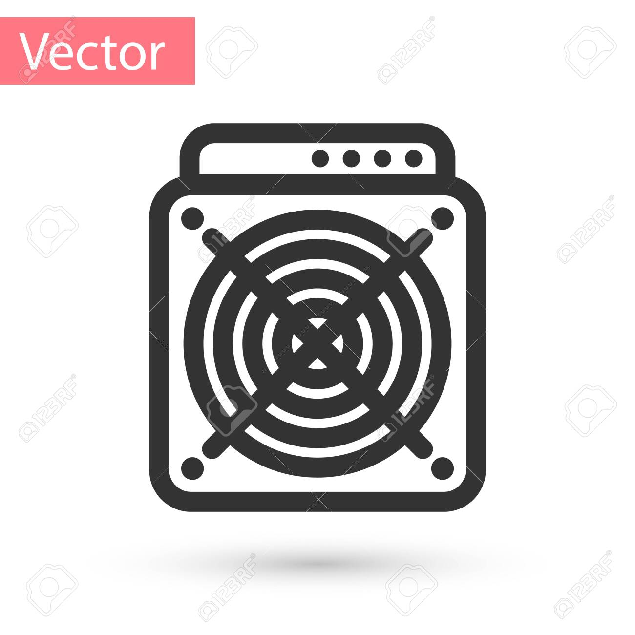 Grey ASIC Miner Icon Isolated On White Background. Cryptocurrency Mining  Equipment And Hardware. Application Specific Integrated Circuit. Vector  Illustration Royalty Free SVG, Cliparts, Vectors, and Stock Illustration.  Image 124103069.