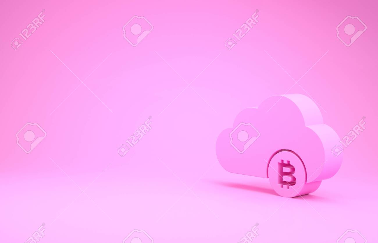 핑크 Cryptocurrency 클라우드 마이닝 아이콘 분홍색 배경에 고립입니다. 블록체인 기술, 비트코인, 디지털 머니 마켓, 크립토 코인 지갑. 미니멀리즘 개념입니다. 3d 그림 3D 렌더링 로열티 무료 사진, 그림, 이미지 그리고 스톡포토그래피. Image  131638789
