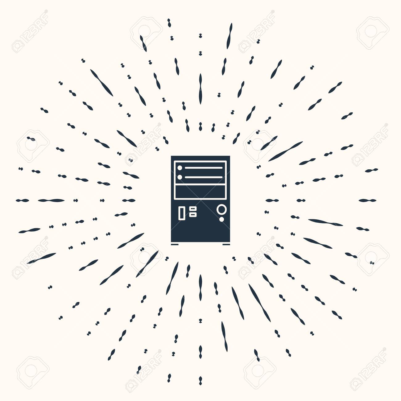 베이지색 배경 PC 구성 요소 기호 추상 원형 임의 점 벡터 일러스트 레이 션에 고립 된 회색 컴퓨터 아이콘 로열티 무료 사진, 그림,  이미지 그리고 스톡포토그래피. Image 137441165