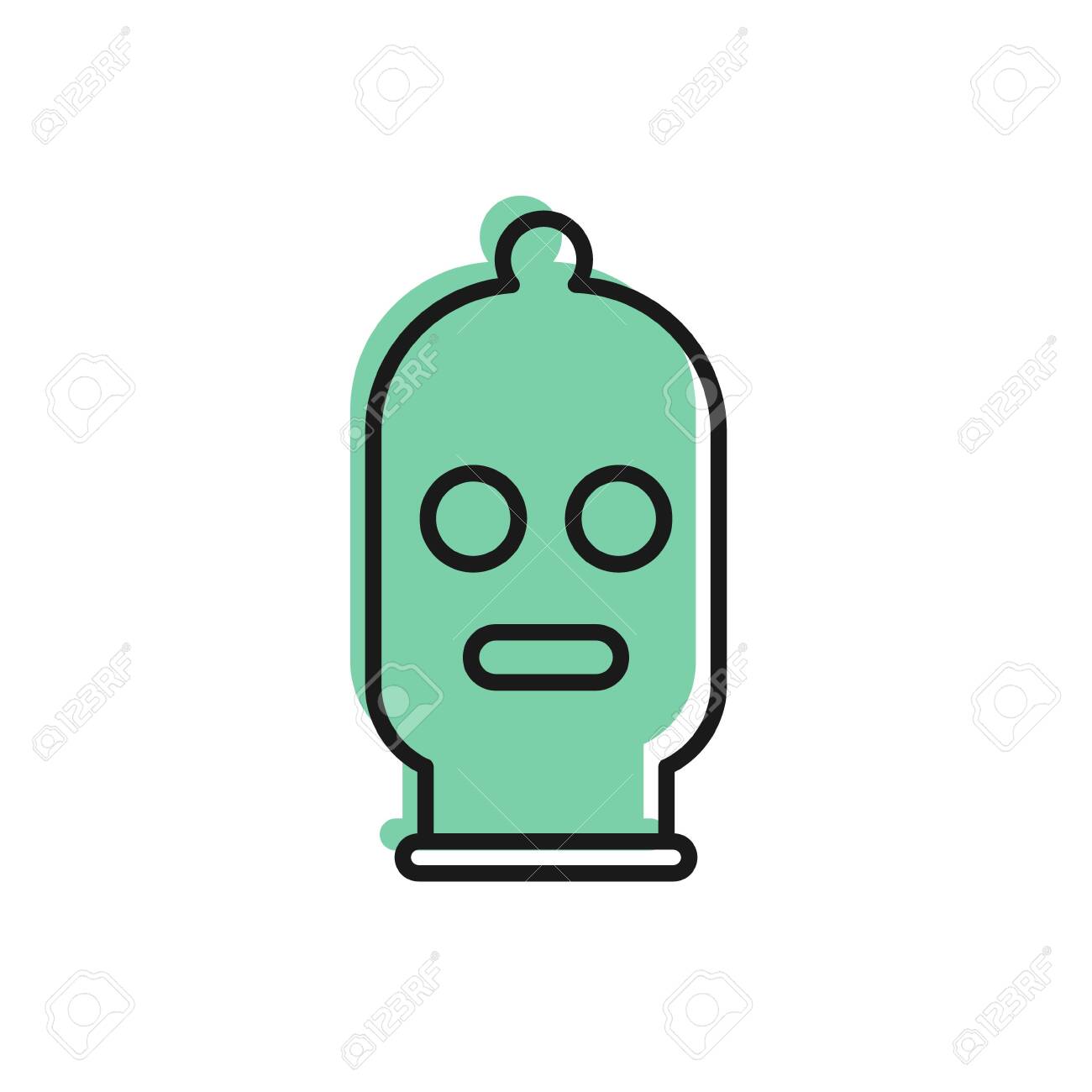 白い背景に分離された黒い線バラクラバアイコン ウィンタースポーツ用の衣類や 犯罪者や泥棒のためのマスク ベクトルの図 のイラスト素材 ベクタ Image