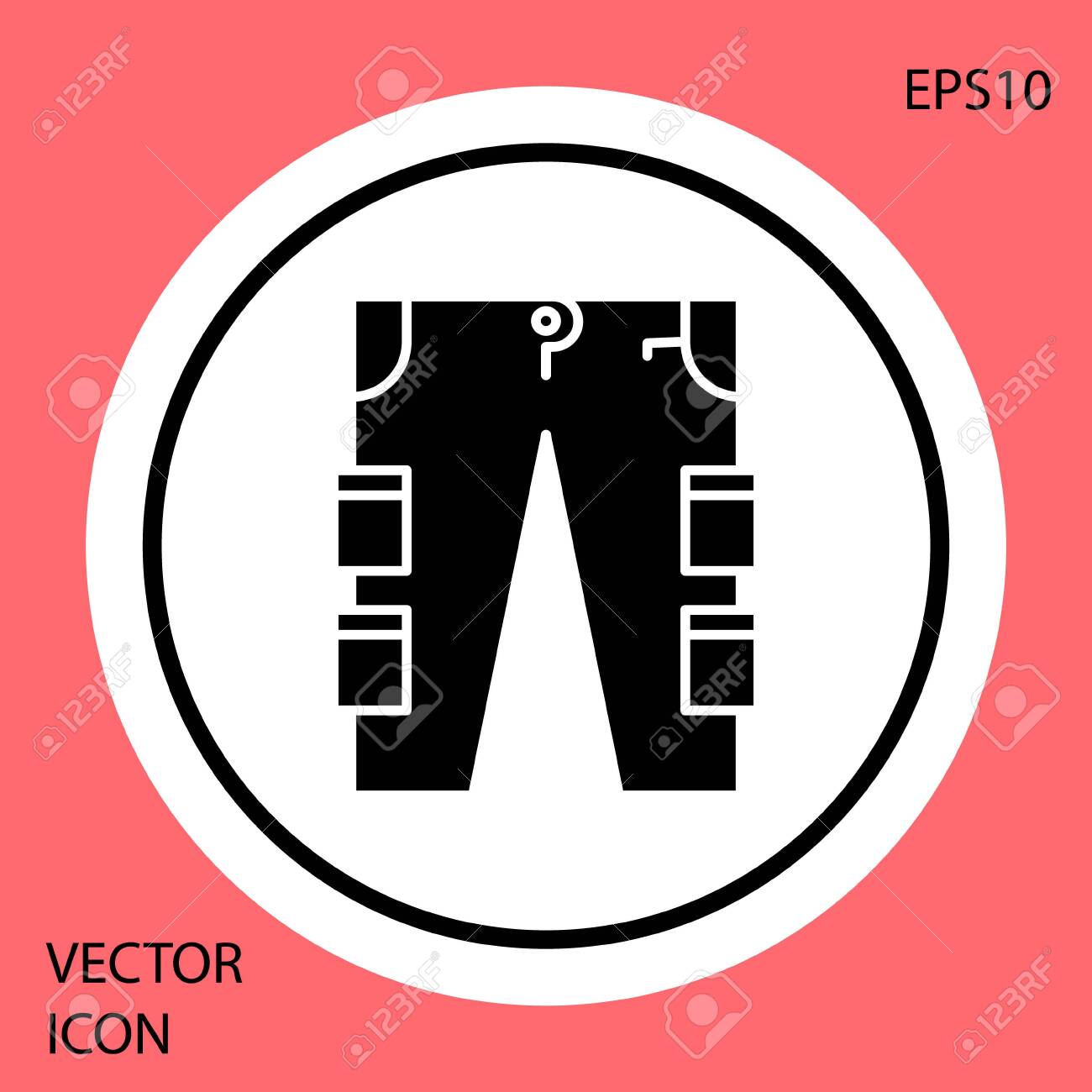 red black and white cargo pants