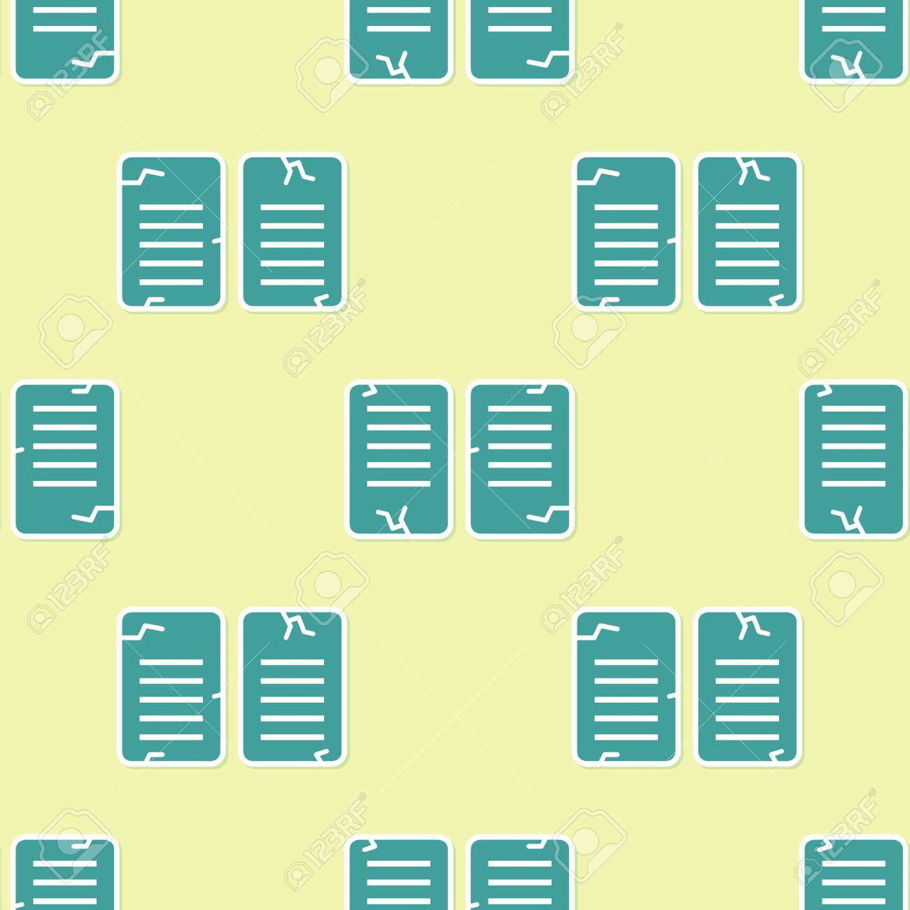 녹색 계명 아이콘은 노란색 배경 신의 법 개념 벡터 일러스트 레이 션에 원활한 패턴을 격리했습니다 로열티 무료 사진, 그림, 이미지  그리고 스톡포토그래피. Image 144960426