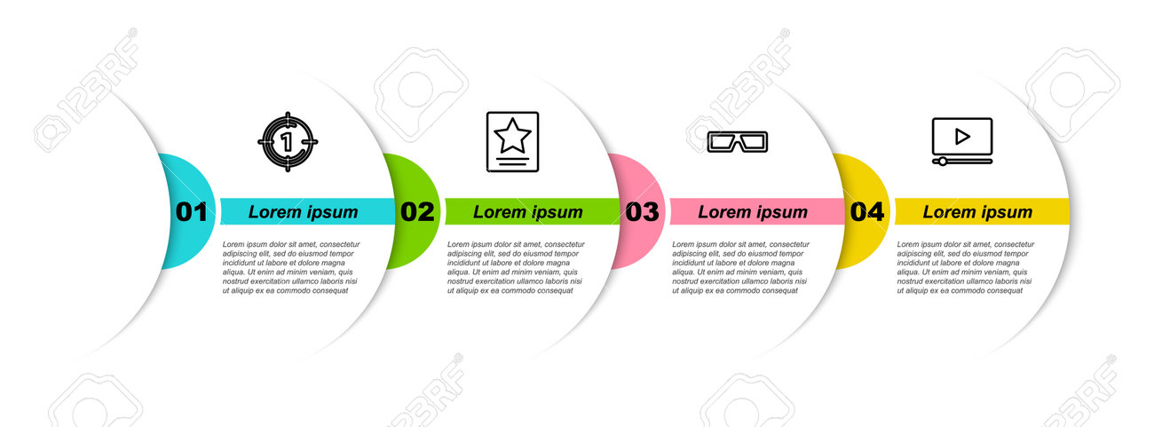Download Set Line Old Film Movie Countdown Frame Fame Star 3d Cinema Royalty Free Cliparts Vectors And Stock Illustration Image 162134749