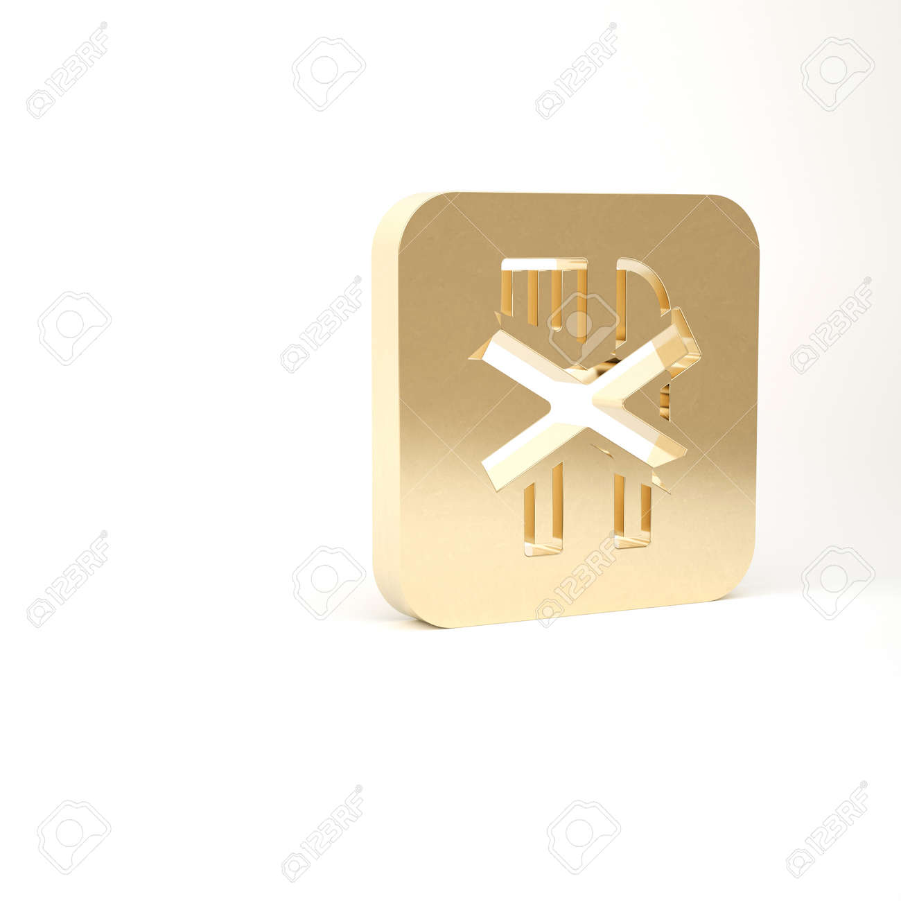 Gold Ramadan fasting icon isolated on white background. Religious fasting. 3d illustration 3D render - 169797686 Gold Ramadan fasting icon isolated on white background. Religious fasting. 3d illustration 3D render - 169797686