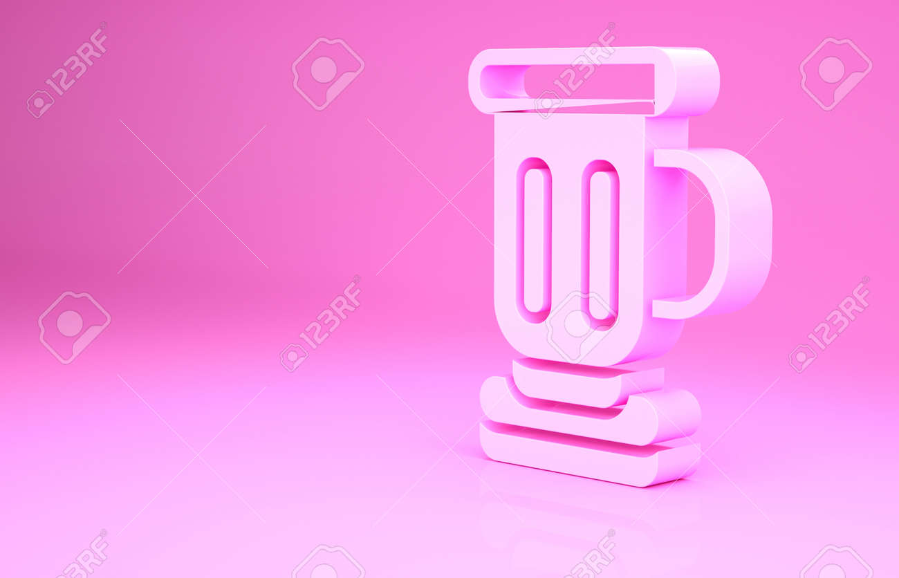 Pink Medieval goblet icon isolated on pink background. Minimalism concept. 3d illustration 3D render - 169797692 Pink Medieval goblet icon isolated on pink background. Minimalism concept. 3d illustration 3D render - 169797692