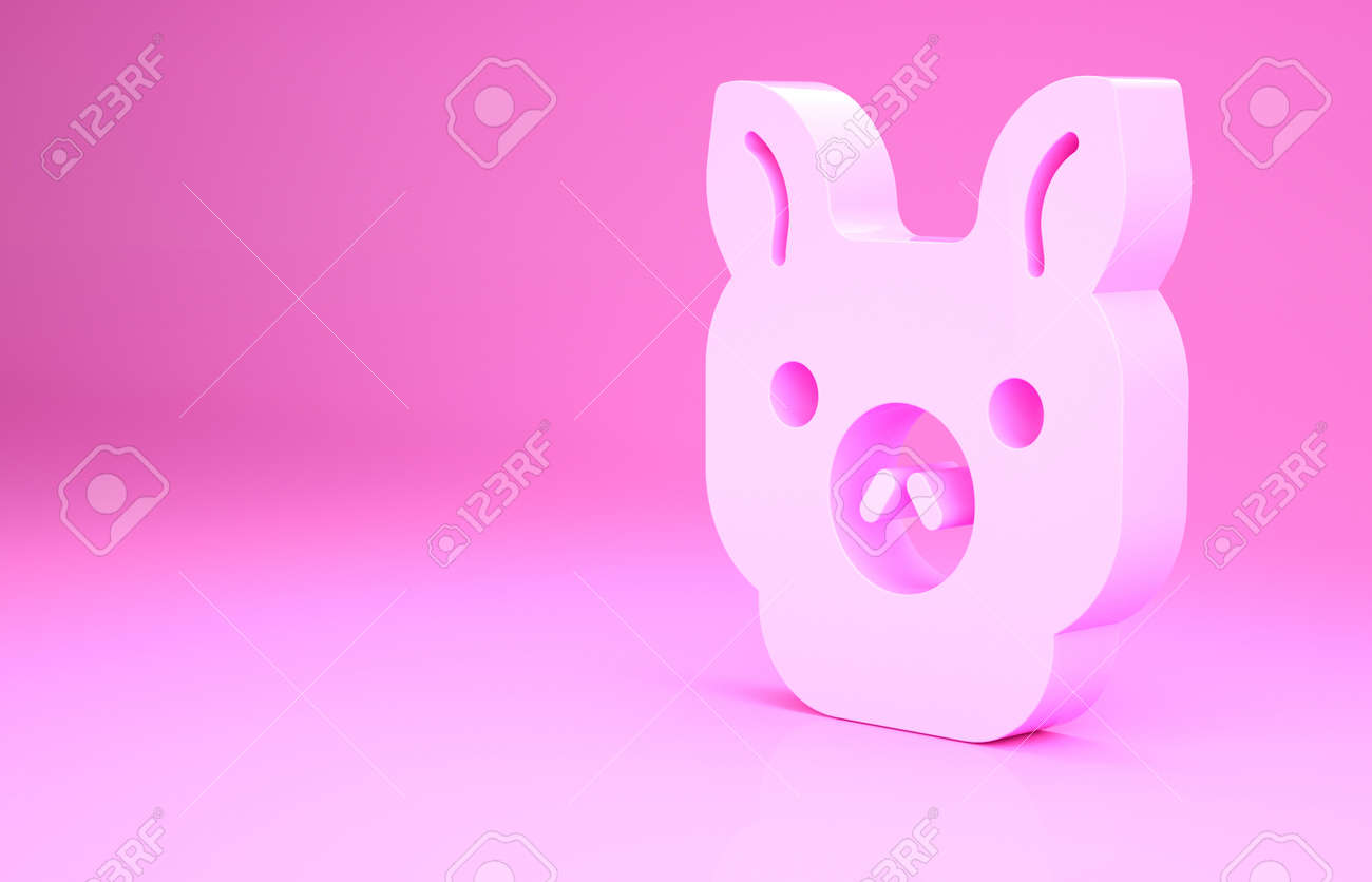 Pink Pig icon isolated on pink background. Animal symbol. Minimalism concept. 3d illustration 3D render - 169797723 Pink Pig icon isolated on pink background. Animal symbol. Minimalism concept. 3d illustration 3D render - 169797723