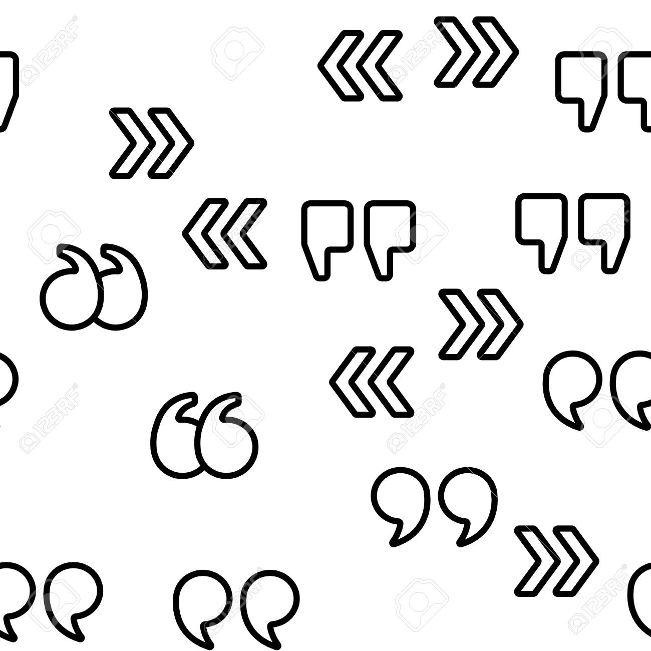 quotation marks inverted commas vector color icons seamless quotes and commas