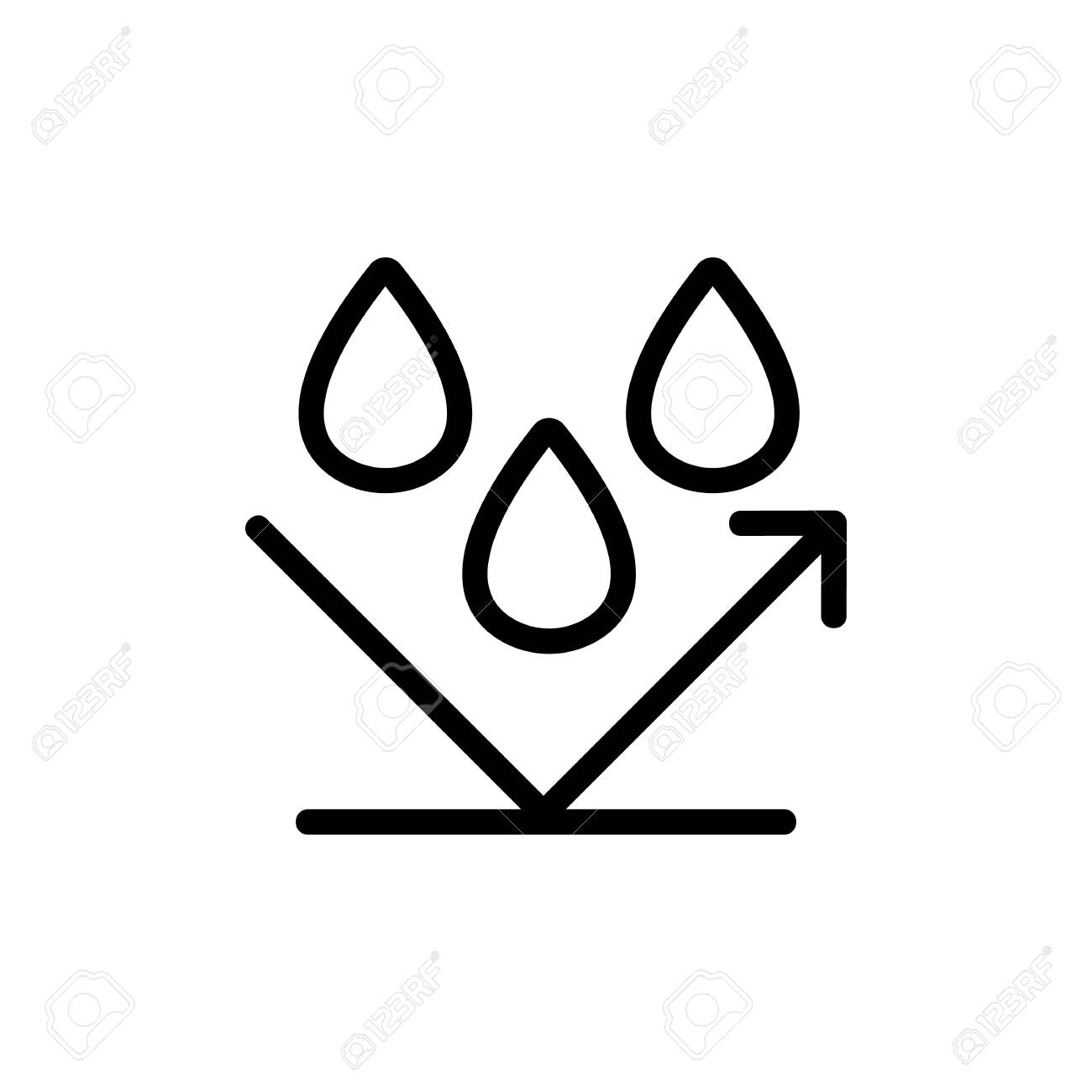Water Repellent Vector Icon A Thin Line Sign Isolated Contour Symbol Illustration Royalty Free Cliparts Vectors And Stock Illustration Image