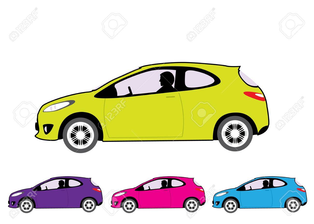 小型経済車ベクトル イラスト クリップ アート イメージのイラスト素材 ベクタ Image