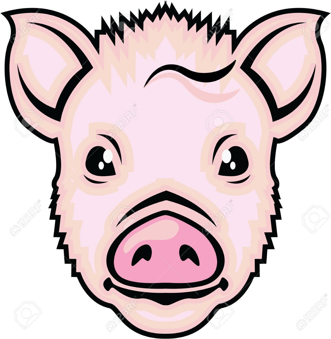 豚頭のベクトル イラスト クリップ アート イメージのイラスト素材 ベクタ Image