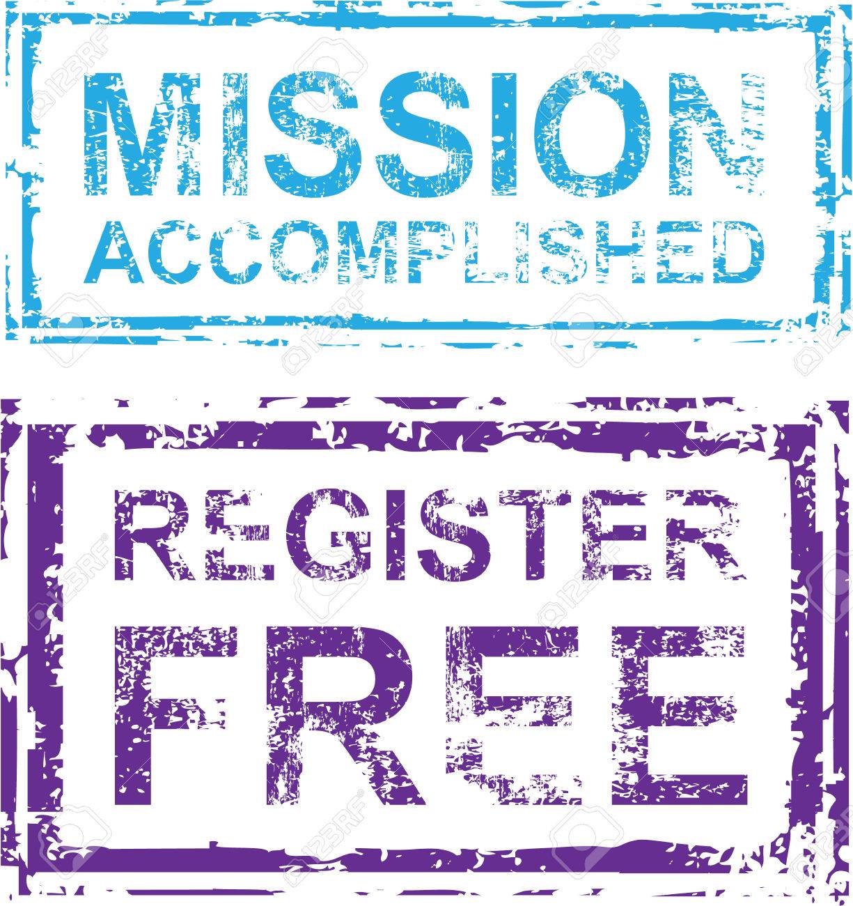 レジスタ無料グランジのミッション達成 Eps をスタンプします のイラスト素材 ベクタ Image
