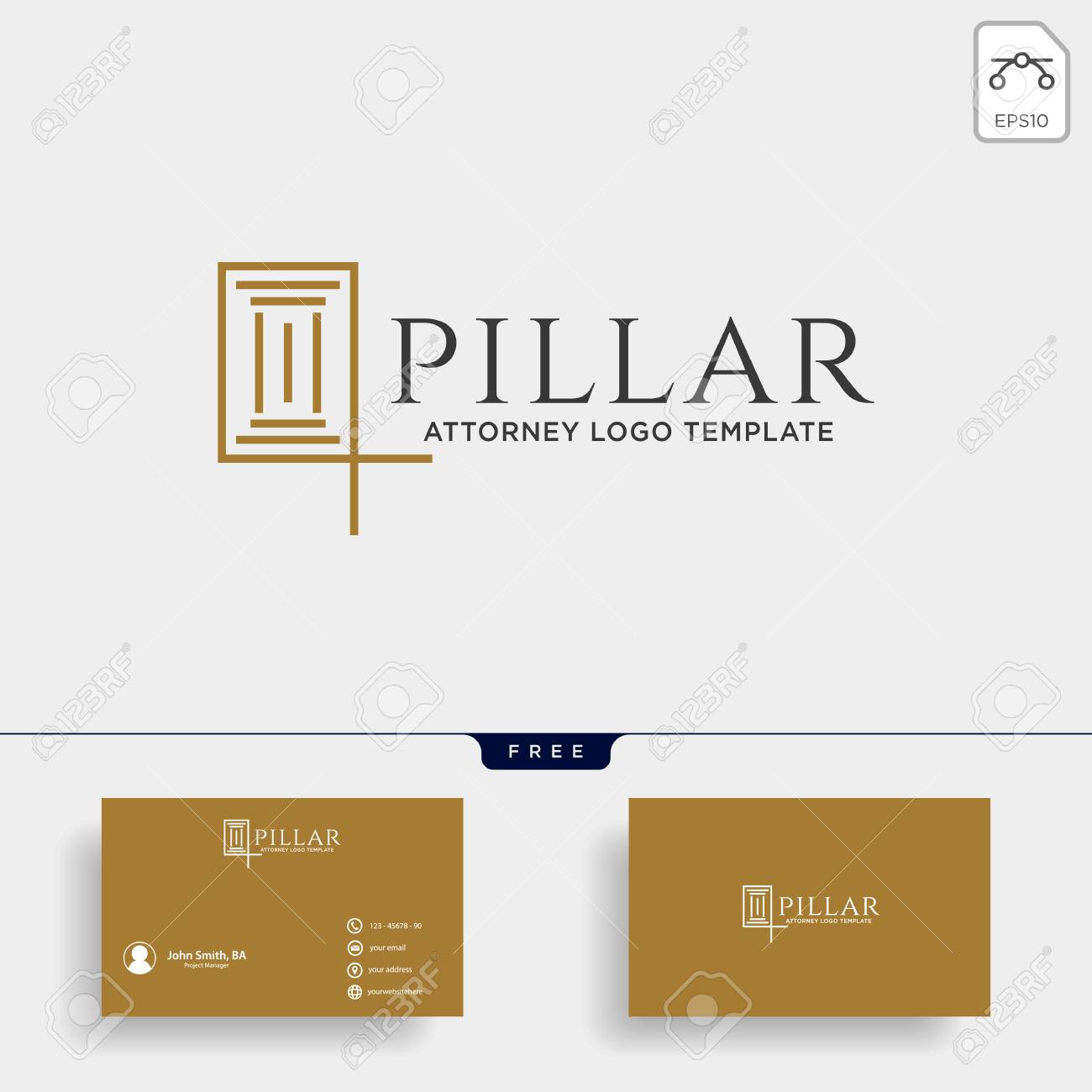 elegant pillar attorney logo