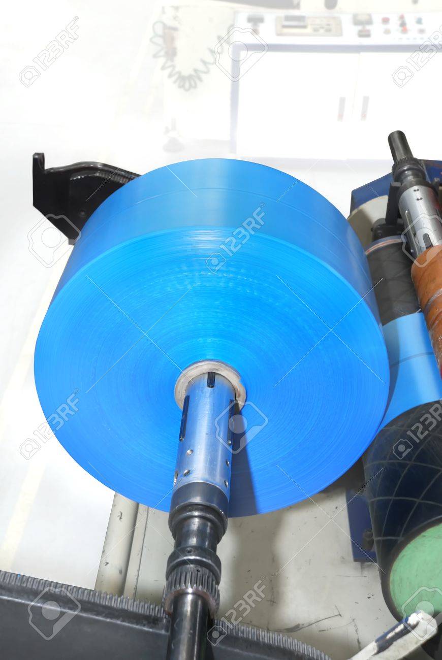 winding into a roll of polyethylene (machine for the production of polyethylene) - 59236854 winding into a roll of polyethylene (machine for the production of polyethylene) - 59236854
