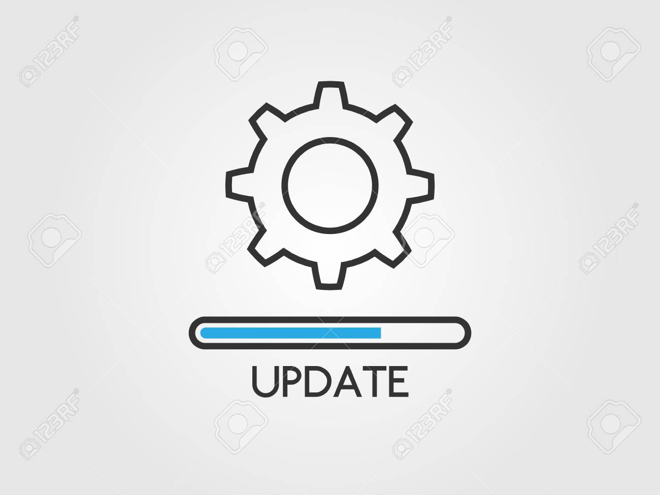 Update software concept. Upgrade system icon. Application status and load progress bar in flat style. Loading process and gears. Updating app design. Vector illustration - 126610927 Update software concept. Upgrade system icon. Application status and load progress bar in flat style. Loading process and gears. Updating app design. Vector illustration - 126610927
