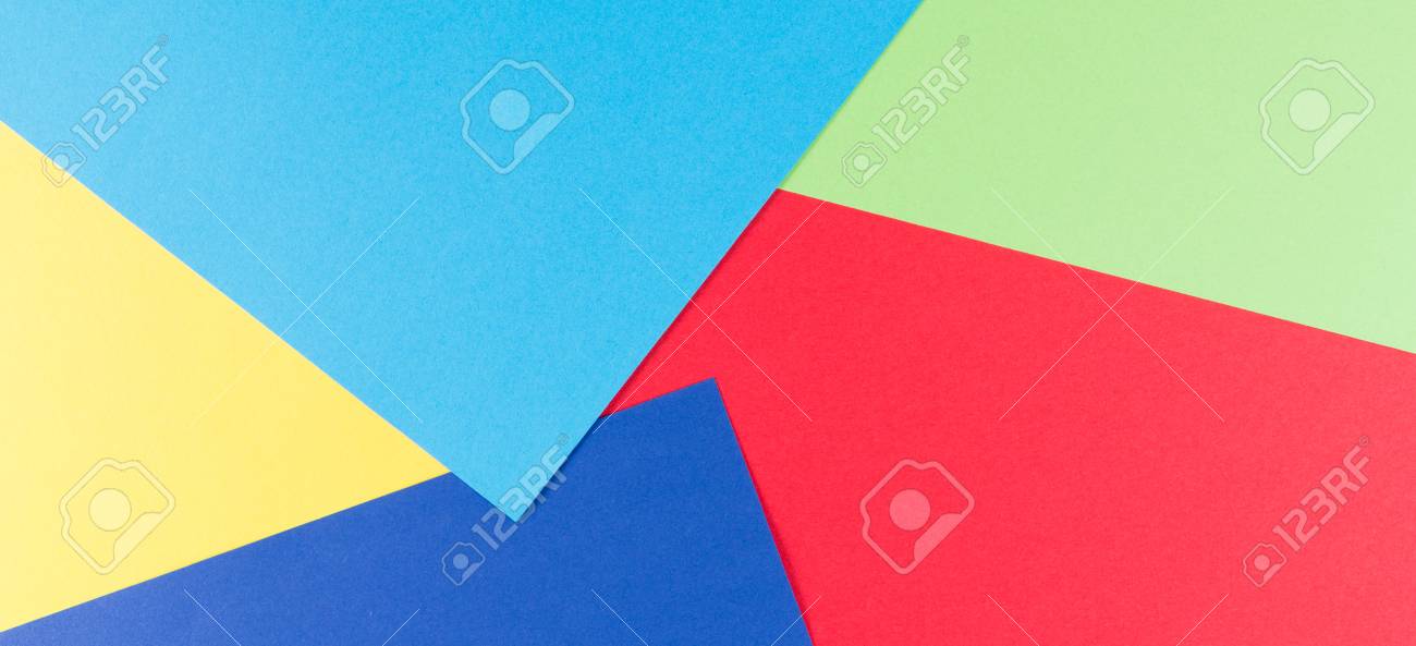 Color Papers Geometry Flat Composition Background With Yellow ... Color Papers Geometry Flat Composition Background With Yellow ...