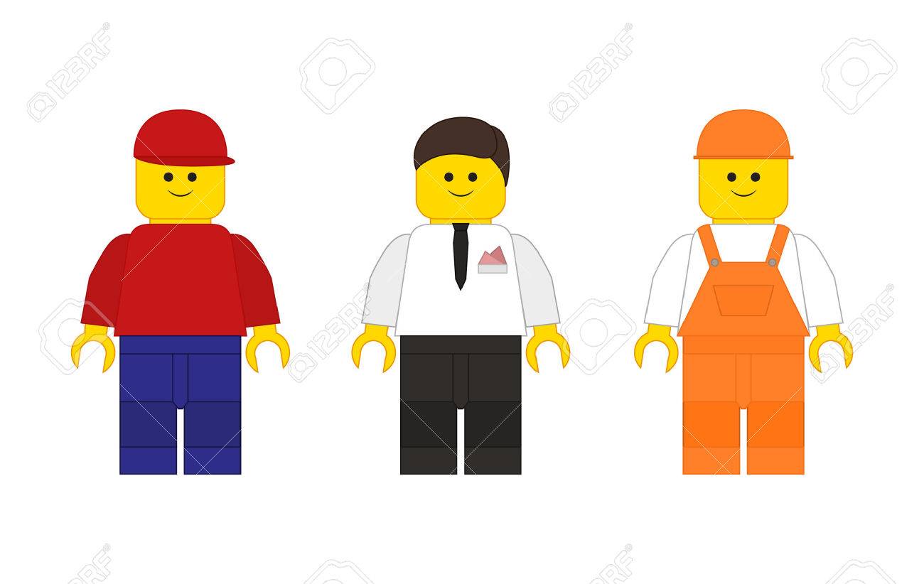 Set Von Lego Mans In Der Wohnung Stil Fur Ihre Kreativitat Lizenzfrei Nutzbare Vektorgrafiken Clip Arts Illustrationen Image