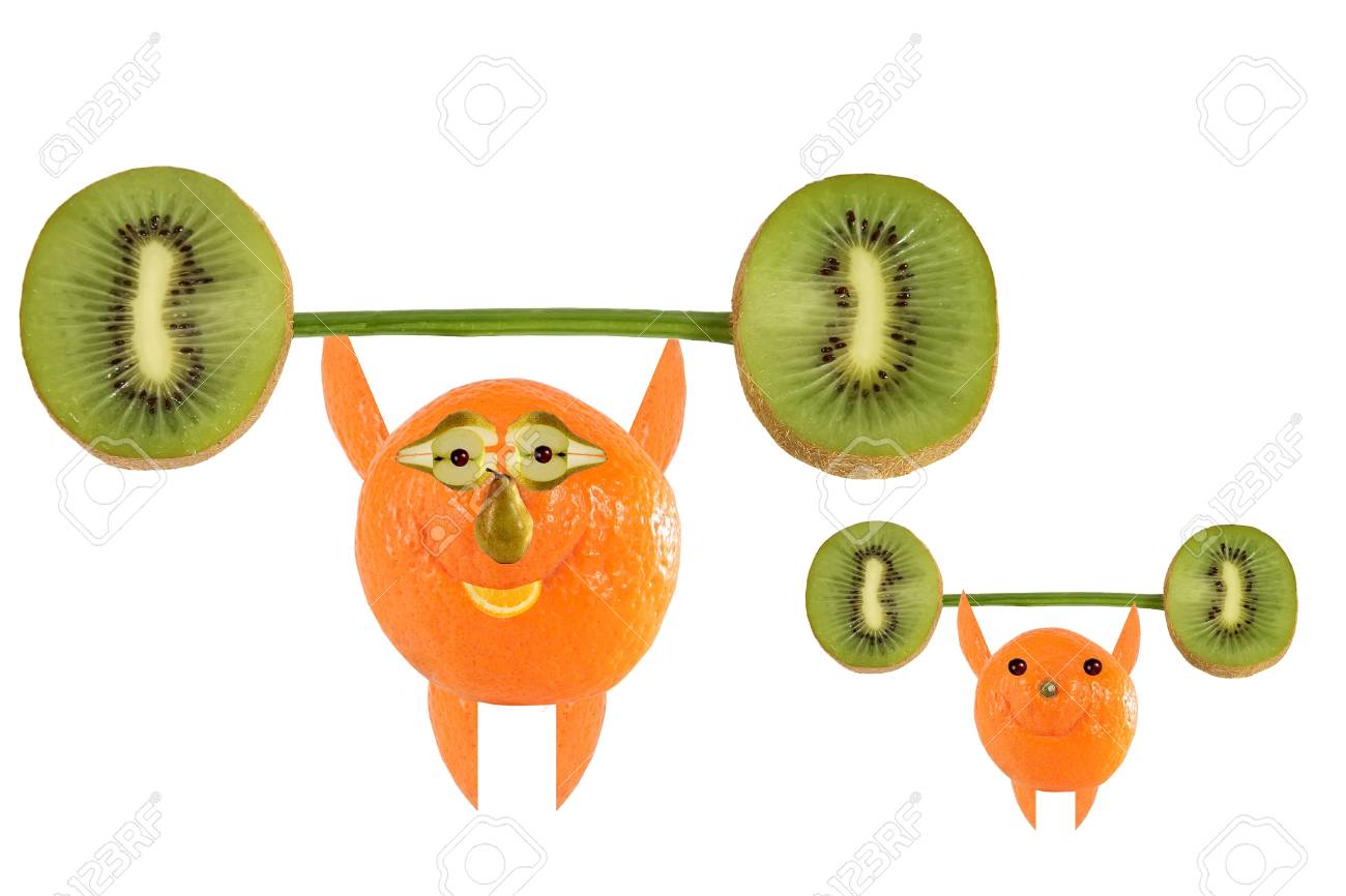 Deux Petits Drole De Petit Bonhomme Fait De Fruits Et Legumes Souleve Bars Banque D Images Et Photos Libres De Droits Image Deux Petits Drole De Petit Bonhomme Fait De Fruits Et Legumes Souleve Bars Banque D Images Et Photos Libres De Droits Image