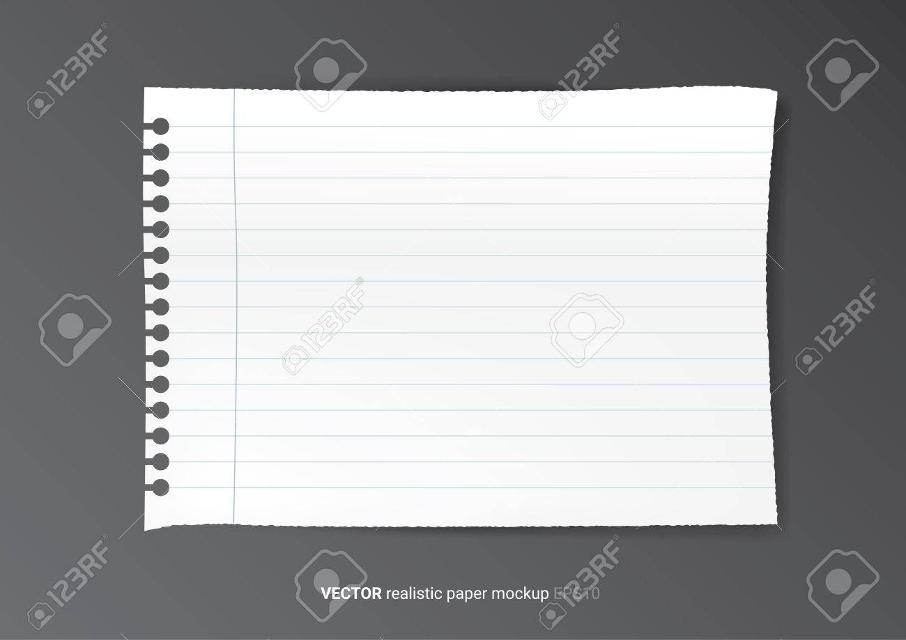 realistic blank piece of paper mock up torn paper royalty free