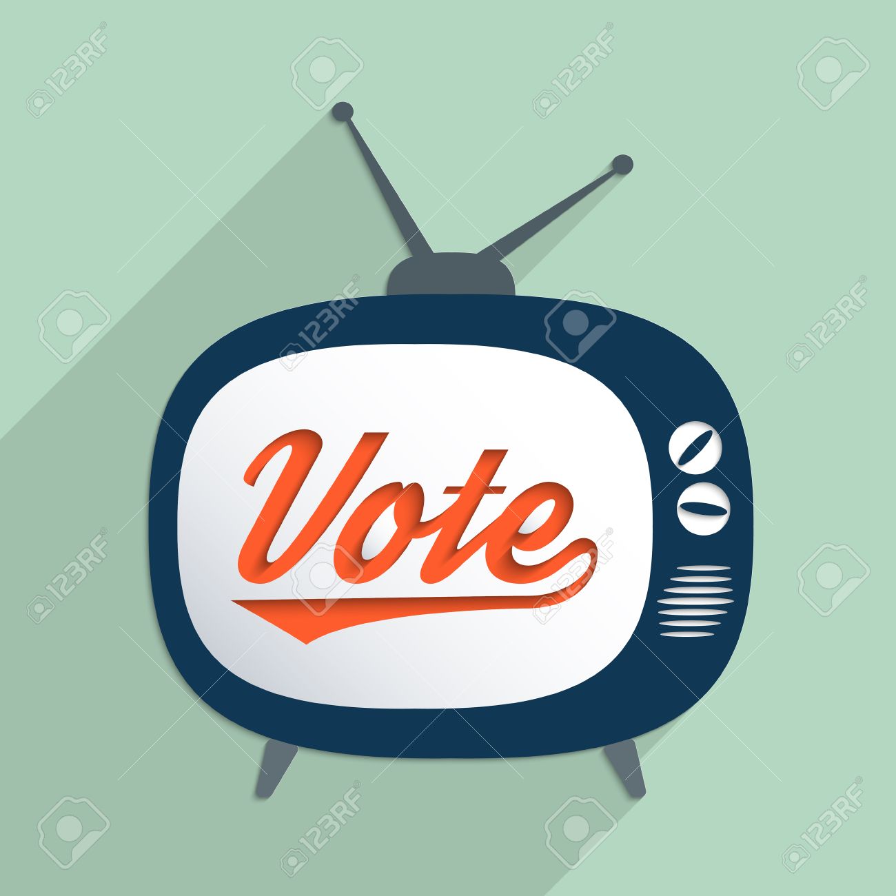 Concept Pour Le Droit De Vote Le Système Politique Les Médias De Masse Et La Manipulation De La Vérité Appartement Illustration De Conception - 