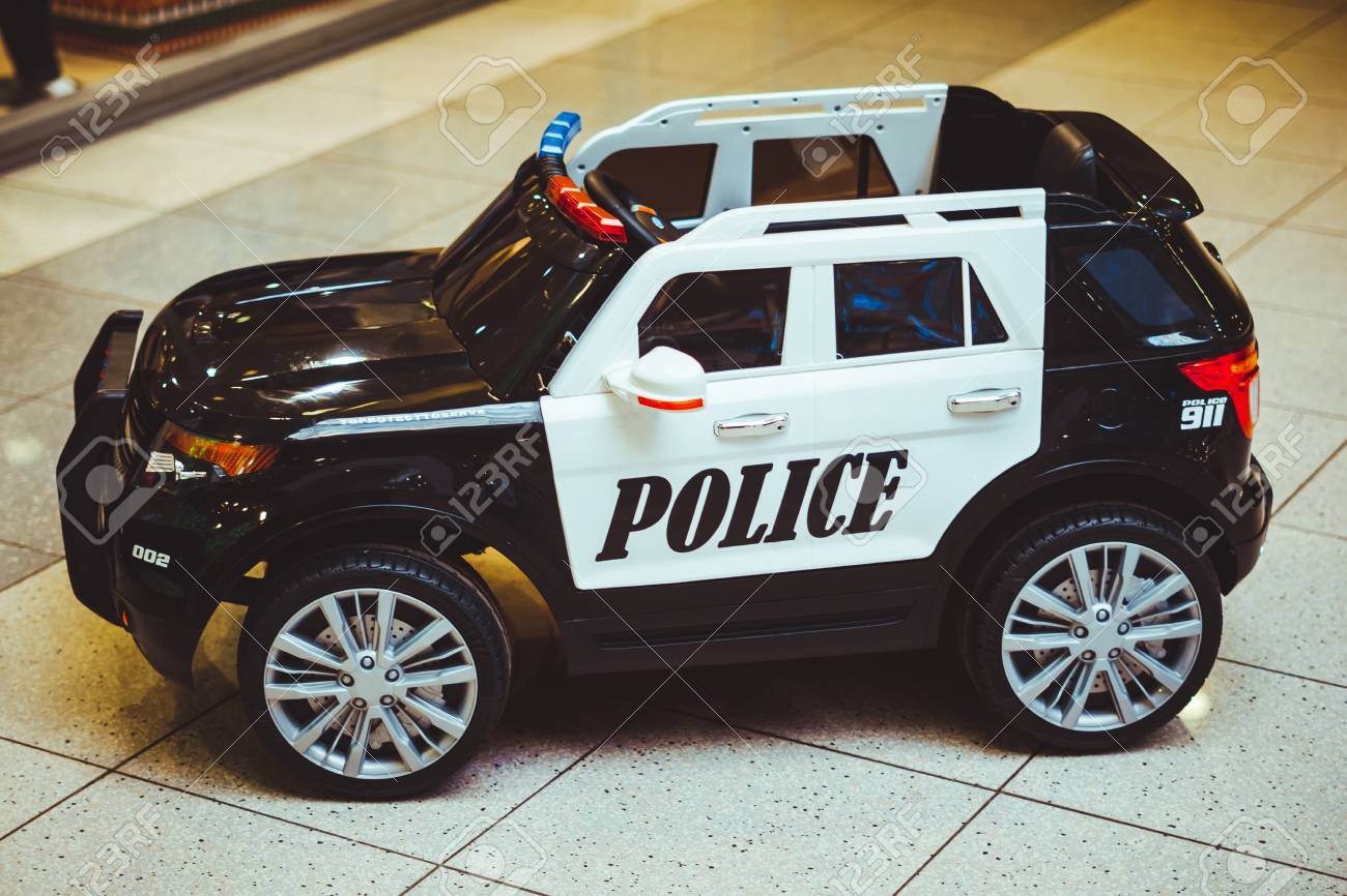 white police car toy