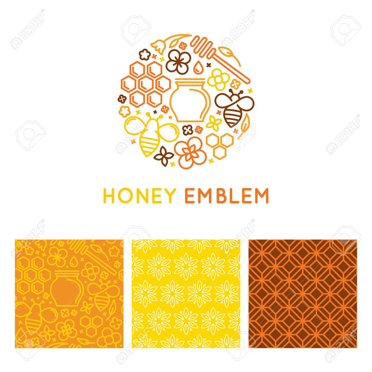 vector packaging design templates in trendy linear style royalty package design templates