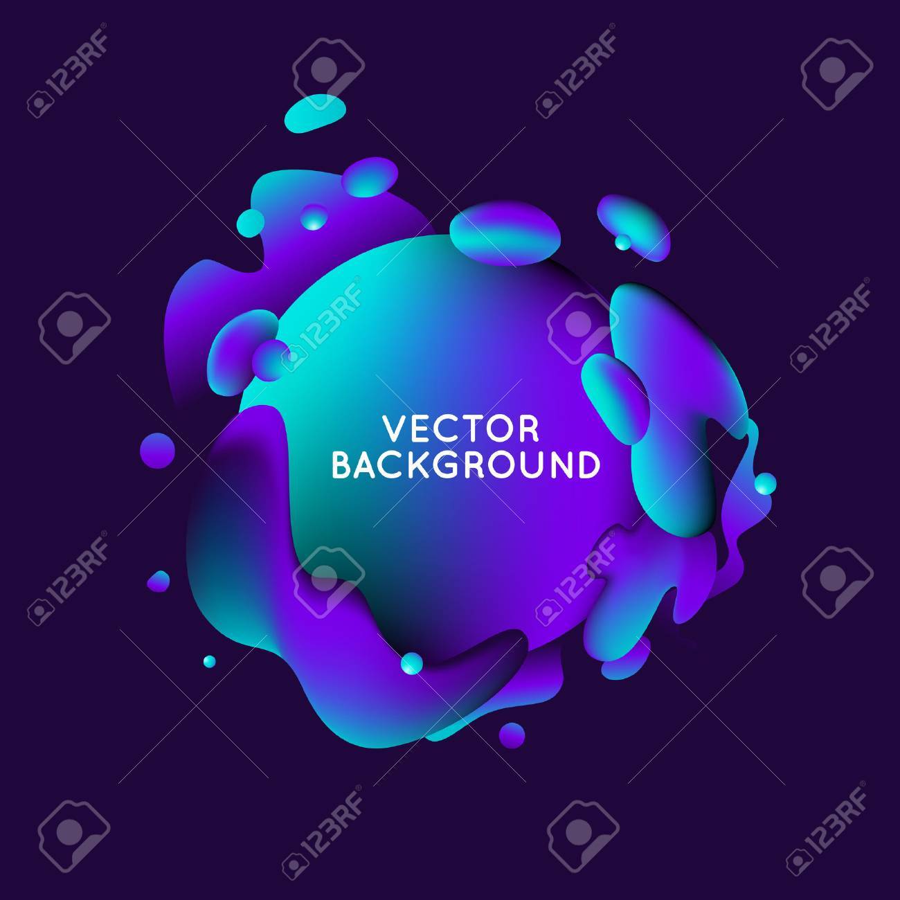 Vector design template and illustration in trendy bright gradient colors with abstract fluid shapes, paint splashes, ink drops and copy space for text - banner, cover and background - 73225898 Vector design template and illustration in trendy bright gradient colors with abstract fluid shapes, paint splashes, ink drops and copy space for text - banner, cover and background - 73225898