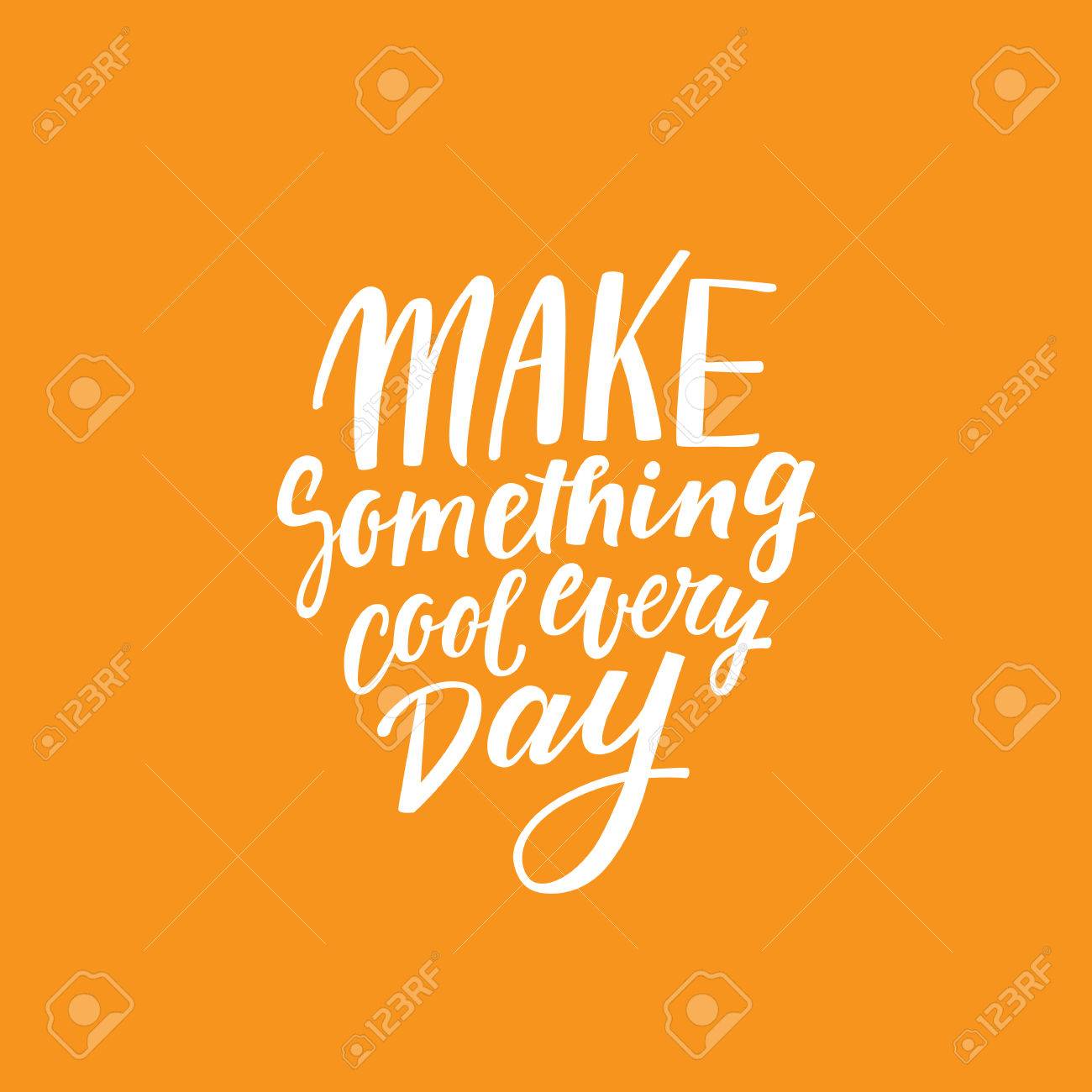 vector poster design and greeting card with hand lettering quote