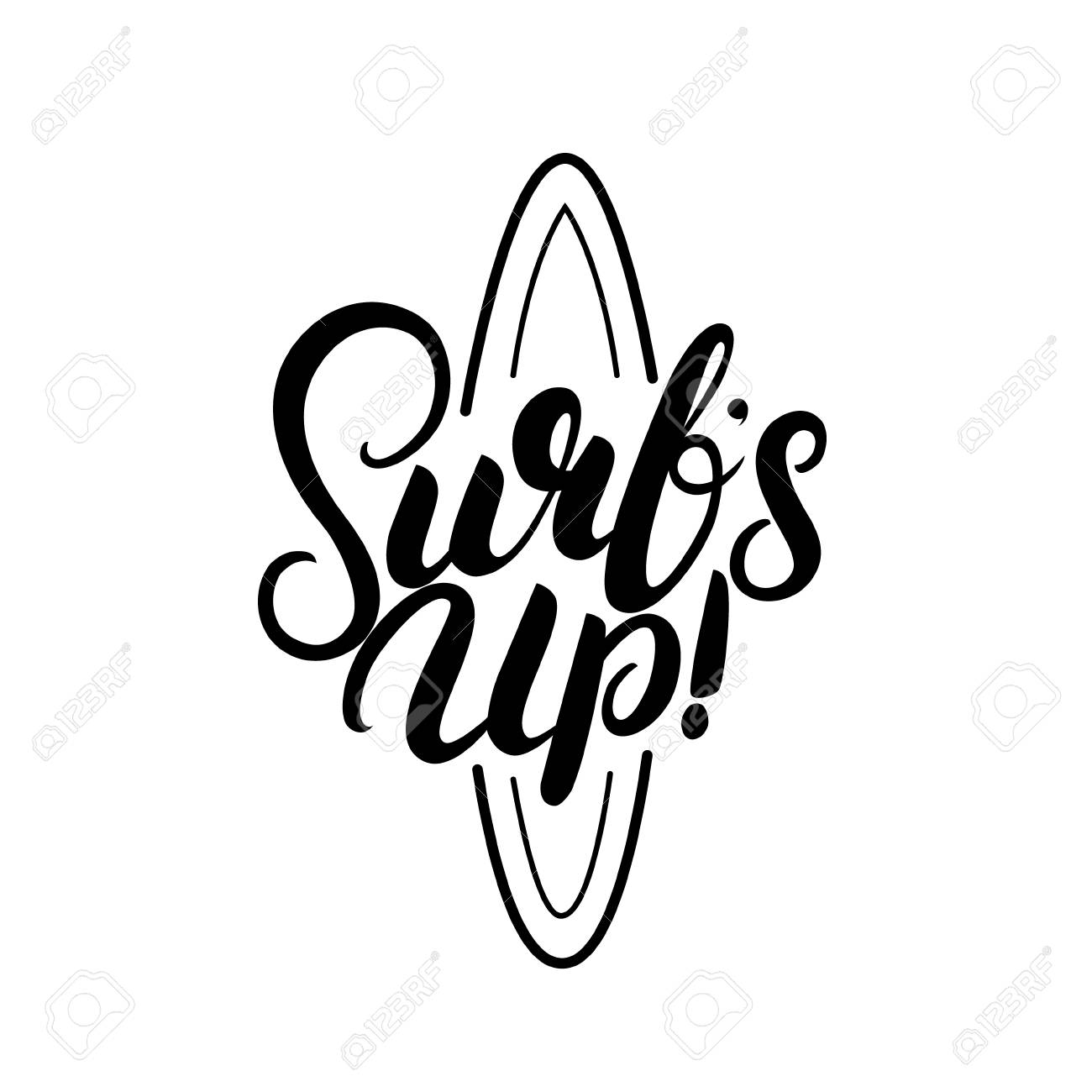 サーフは手書きレタリング アップ 動機付けの引用 白い背景上に分離 ベクトルの図 のイラスト素材 ベクタ Image