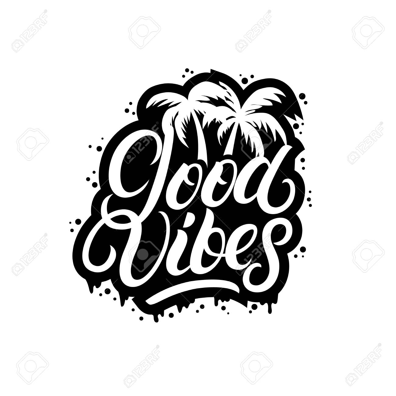 good vibes hand written