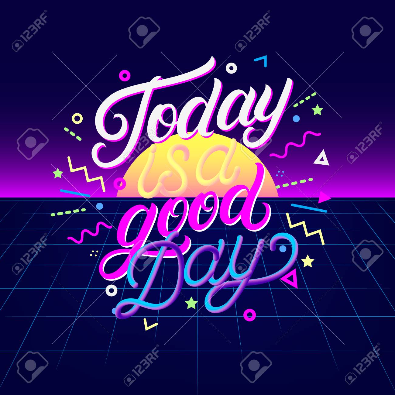 Today Is A Good Day Hand Written Lettering Inspirational Quote