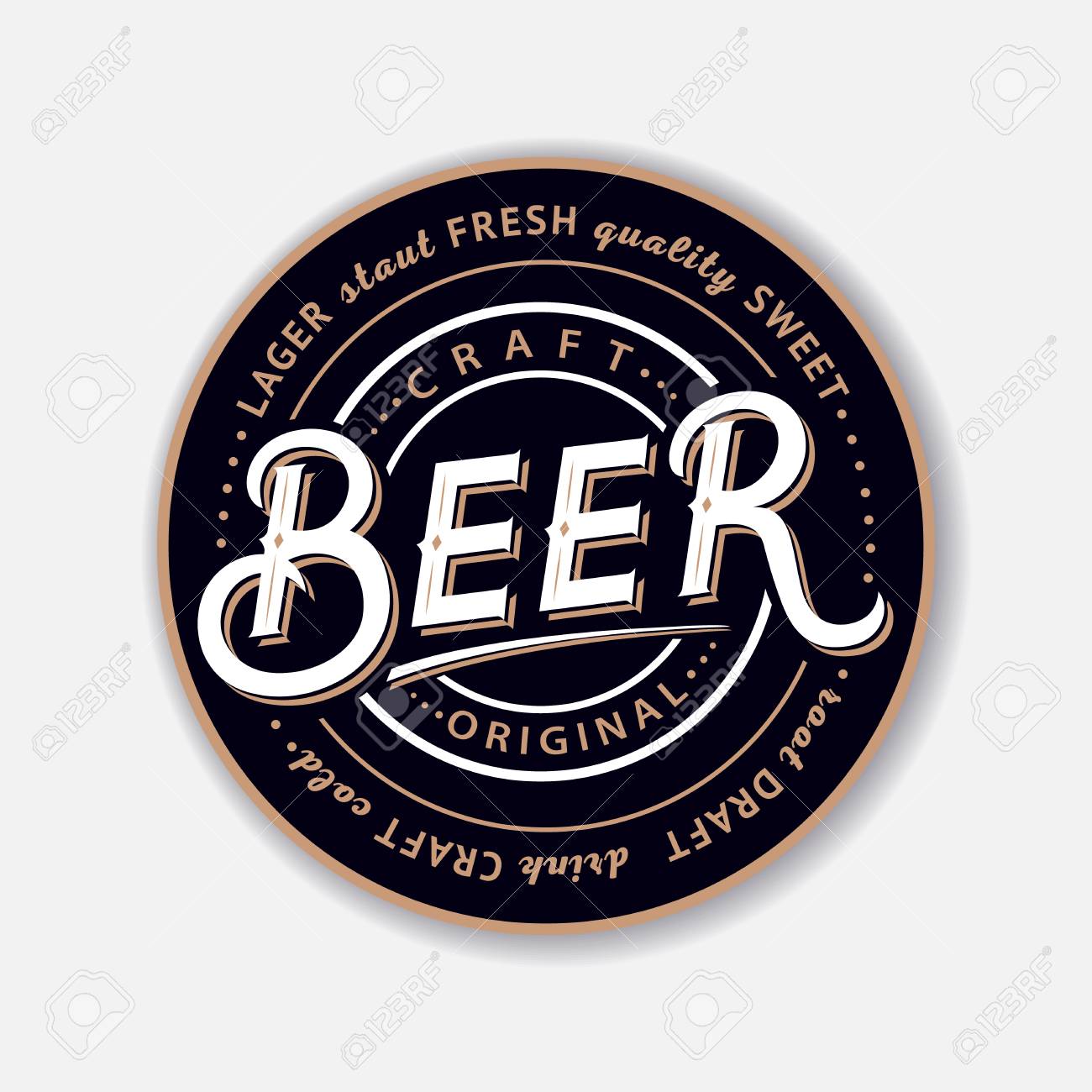 Coaster For Beerl With Hand Written Lettering Bierdeckel Beermat Royalty Free Cliparts Vectors And Stock Illustration Image