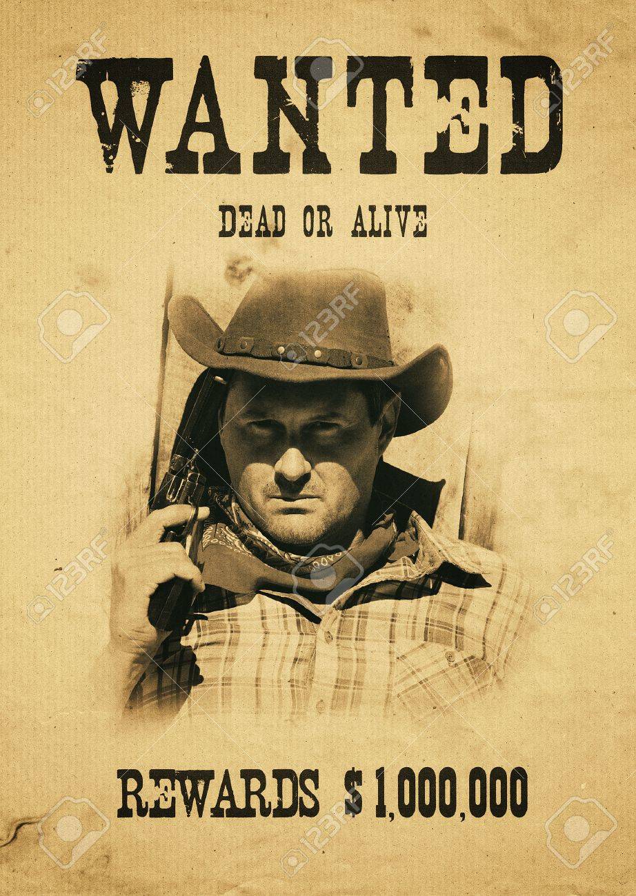vintage wanted poster in a gost town - 31095837 vintage wanted poster in a gost town - 31095837