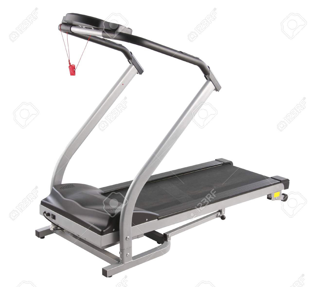 Lasst Ubung Zu Hause Durch Die Laufband Maschine Lizenzfreie Fotos