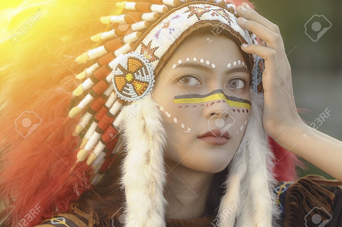 close up of american indian women hunter native american stock photo american indian women