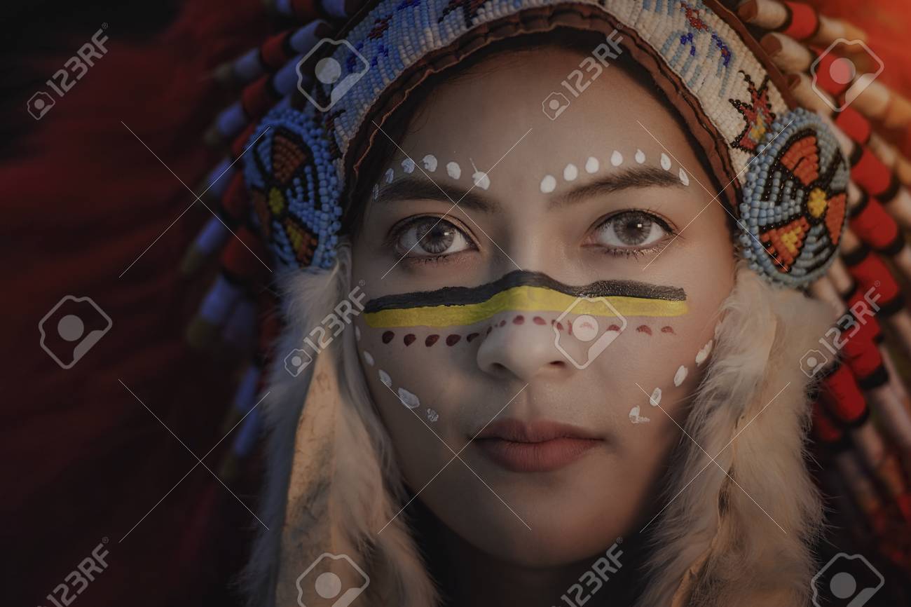close up of american indian women hunter native american stock photo american indian women