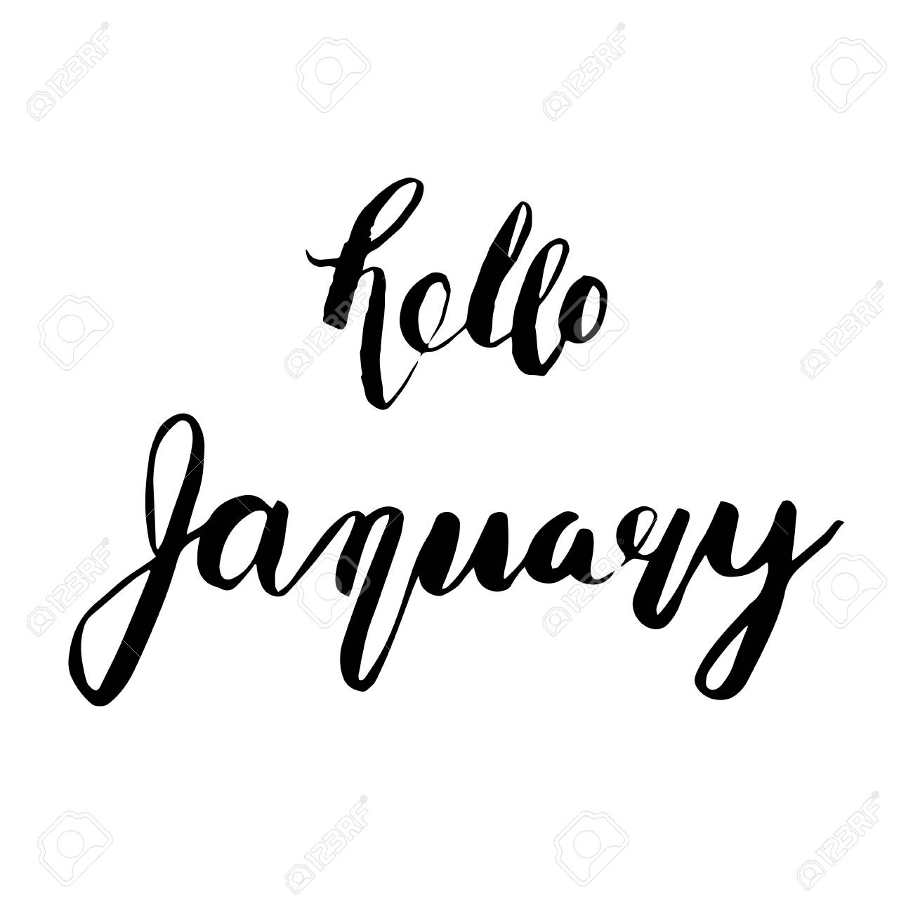 Hello January Ink Hand Lettering Modern Brush Calligraphy Royalty Free Cliparts Vectors And Stock Illustration Image 77759491 hello january ink hand lettering modern brush calligraphy