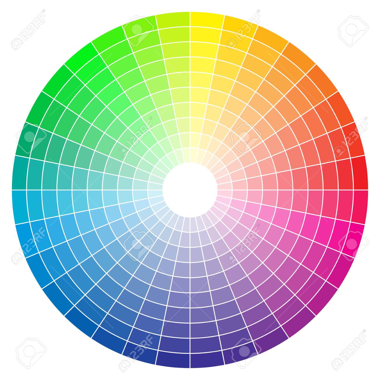 Color spectrum abstract wheel, colorful diagram background. Color wheel isolated on white background. - 150016138 Color spectrum abstract wheel, colorful diagram background. Color wheel isolated on white background. - 150016138