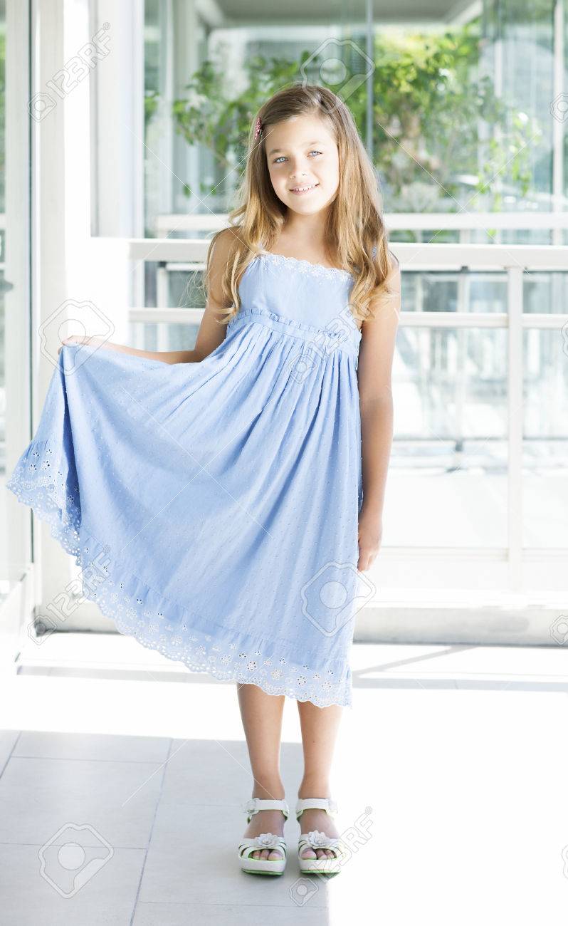 girls blue sundress