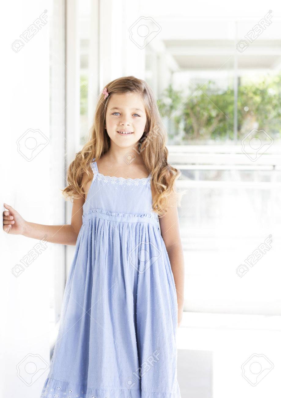 girls blue sundress