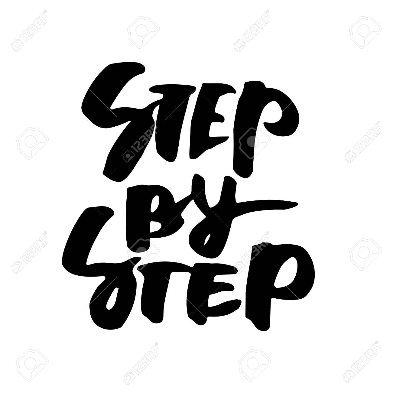 hand lettering illustration for your design step by step vector