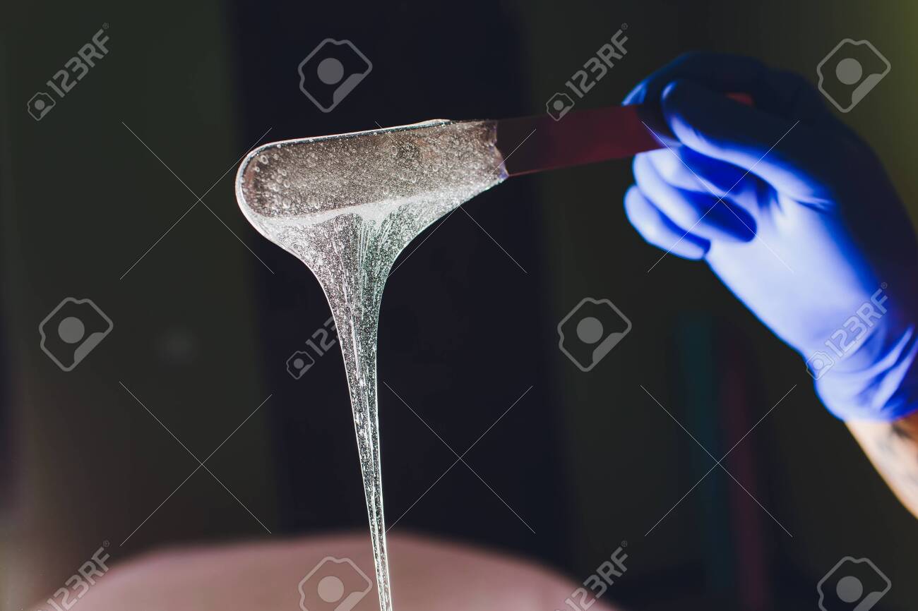Depilation And Beauty Concept Sugar Paste Or Wax Honey For