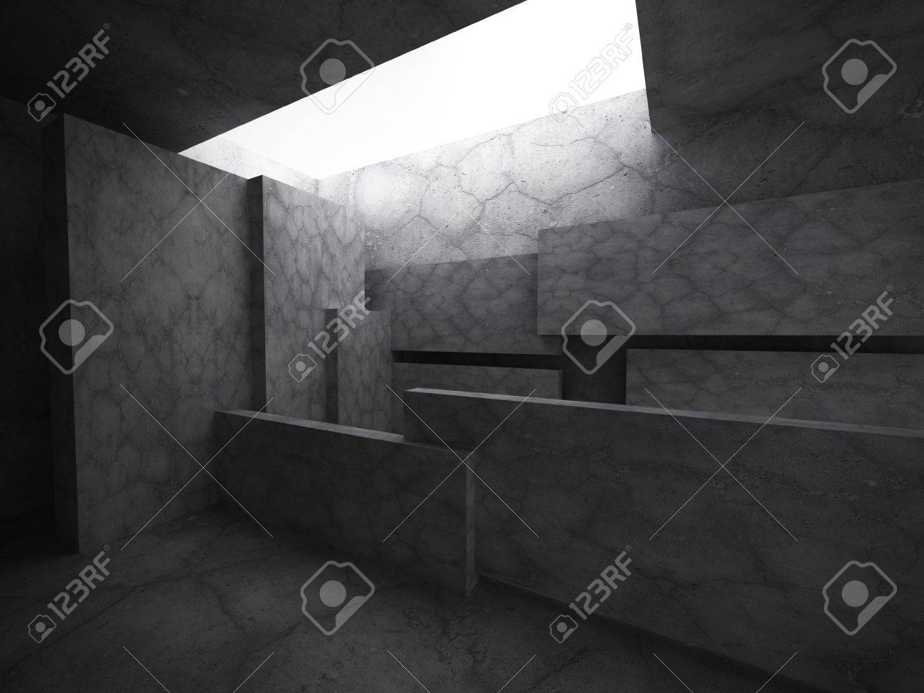 Interior De Cuarto Oscuro Concreto. Fondo De Arquitectura ... Interior De Cuarto Oscuro Concreto. Fondo De Arquitectura ...