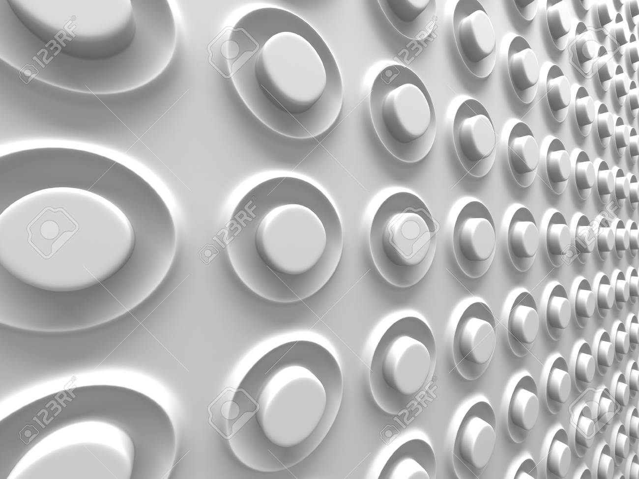 Resumen De Fondo De La Pared Modelo Blanco Del Circulo 3d Hacer