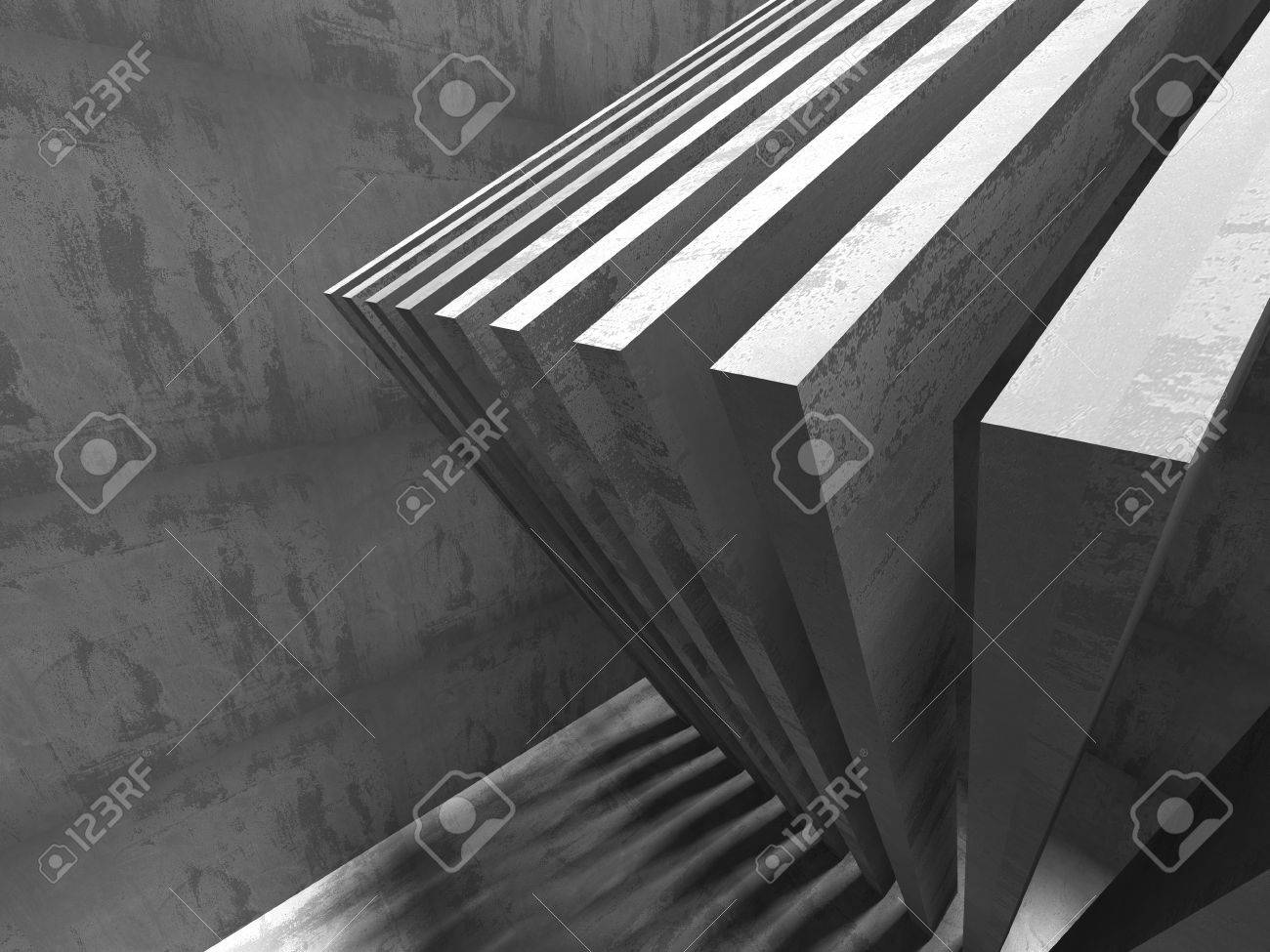 Muros De Hormigón Cuarto Oscuro Interior Fondo Abstracto. 3d ... Muros De Hormigón Cuarto Oscuro Interior Fondo Abstracto. 3d ...